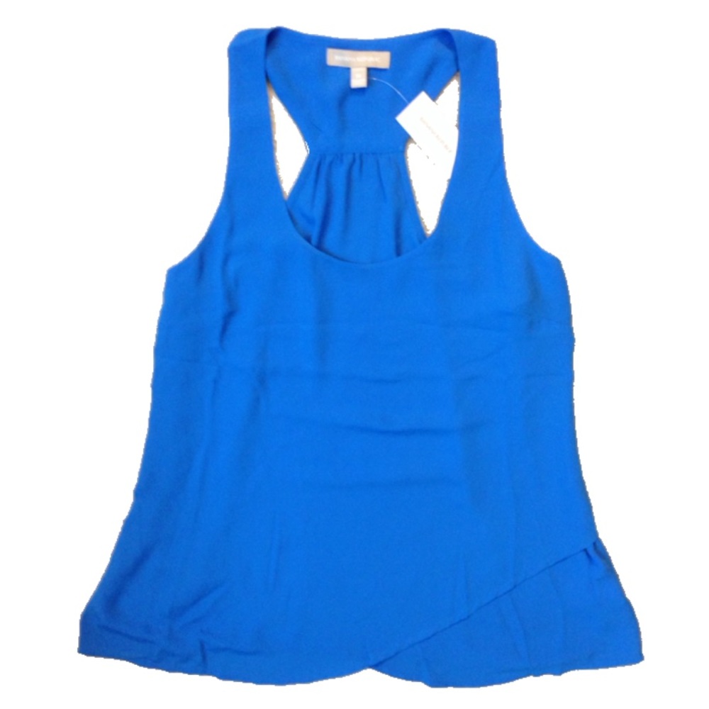 Banana Republic racerback tulip hem blue blouse